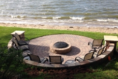 Firepit Pavers with Lake